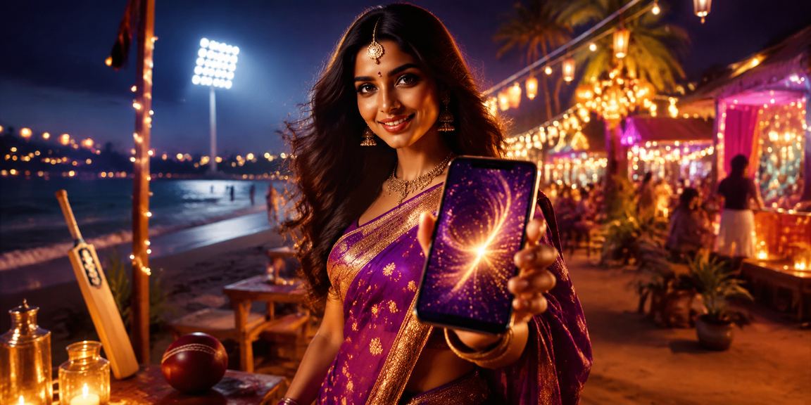 Indian cricket fans enjoying betting on the beach